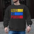 Leer Es Poder Colombian Spanish Teacher Maestra Colombia Men Graphic Sweatshirt, trending gift Leer Es Poder Colombian Spanish Teacher Maestra Colombia Men Graphic Sweatshirt, trending gift