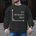 Math Teacher Geometry Angle Pun I'm Yes Always Right Men Graphic Sweatshirt, trending gift Math Teacher Geometry Angle Pun I'm Yes Always Right Men Graphic Sweatshirt, trending gift