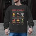 Merry Syllables Teacher Christmas Educational Kids Men Graphic Sweatshirt, trending gift