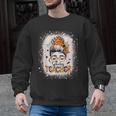 Messy Bun Spooky Teacher Bleached Halloween Teachers Men Graphic Sweatshirt, trending gift