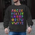 Monster ABC Cute Alphabet Halloween Teacher Costume Kids Men Graphic Sweatshirt, trending gift Monster ABC Cute Alphabet Halloween Teacher Costume Kids Men Graphic Sweatshirt, trending gift