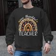 One Thankful Teacher Thanksgiving Rainbow Leopard Fall Men Graphic Sweatshirt, trending gift