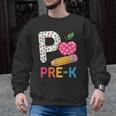 P Is For Pre K Teacher Student Pencil Apple Back To School Men Graphic Sweatshirt, trending gift P Is For Pre K Teacher Student Pencil Apple Back To School Men Graphic Sweatshirt, trending gift