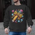 Pencil Leopard Coquette Bow Teacher Life Back To School Men Graphic Sweatshirt, trending gift Pencil Leopard Coquette Bow Teacher Life Back To School Men Graphic Sweatshirt, trending gift