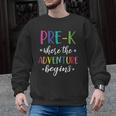 Pre-K Teacher Adventure Begins First Day Preschool Teachers Men Graphic Sweatshirt, trending gift Pre-K Teacher Adventure Begins First Day Preschool Teachers Men Graphic Sweatshirt, trending gift