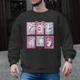 Preppy Spooky Teacher Halloween Ghost Coquette Bow Autumn Men Graphic Sweatshirt, trending gift