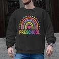 Preschool Rainbow Girls Boys Kids Teacher Back To School Men Graphic Sweatshirt, trending gift