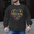 Preschool Teacher Pre-K Heart First Day Of Preschool Kids Men Graphic Sweatshirt, trending gift