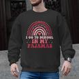 Rainbow Homeschool Mom Teacher I Go To School In My Pajamas Men Graphic Sweatshirt, trending gift