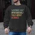 Retro Scientist Warning May Talk About Science Teacher Men Graphic Sweatshirt, Science Teacher Gifts, trending gift