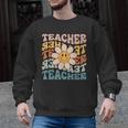 Retro Teacher Daisy Colorful Elementary School Teacher Men Graphic Sweatshirt, trending gift Retro Teacher Daisy Colorful Elementary School Teacher Men Graphic Sweatshirt, trending gift