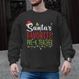Santa's Favorite Pre-K Teacher Christmas Santa Hat Lights For Men Women Kids Men Graphic Sweatshirt, trending gift