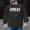 Smile Smiles Change The World Teacher T-Shirt Happy T-Shirt Men Graphic Sweatshirt, trending gift