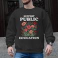 Support Public Education Cute Floral Teacher Red For Ed Men Graphic Sweatshirt, trending gift