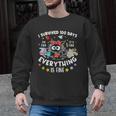 I Survived 100 Days Of School Teacher Kids Cat Lover Men Graphic Sweatshirt, trending gift