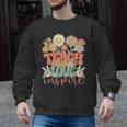 Teach Love Inspire Retro Groovy Daisy Back To School Teacher For Men Women Kids Men Graphic Sweatshirt, Groovy Teacher Gifts, trending gift