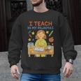 I Teach In My Pajamas Crayon Home School Teacher PJs Men Graphic Sweatshirt, trending gift