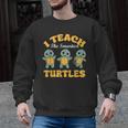 I Teach The Smartest Turtles Thanksgiving Proud Teacher Job Men Graphic Sweatshirt, trending gift