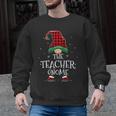 Teacher Gnome Xmas Family Matching Plaid Christmas Gnomes Men Graphic Sweatshirt, trending gift