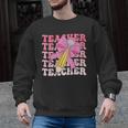 Teacher Pencil Back To School Groovy Pink Teacher First Day Men Graphic Sweatshirt, Groovy Teacher Gifts, trending gift Teacher Pencil Back To School Groovy Pink Teacher First Day Men Graphic Sweatshirt, Groovy Teacher Gifts, trending gift
