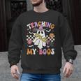 Teaching My Boos Ghost Teacher Cute Groovy Halloween Teacher Men Graphic Sweatshirt, Groovy Teacher Gifts, trending gift Teaching My Boos Ghost Teacher Cute Groovy Halloween Teacher Men Graphic Sweatshirt, Groovy Teacher Gifts, trending gift