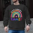 Tiny Human Tamer Watercolor Rainbow Daycare Teacher Men Graphic Sweatshirt, trending gift