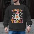 Trick Or Teach Cute Floral Ghost Teacher Halloween Costume Men Graphic Sweatshirt, trending gift