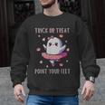 Trick Or Treat Point Your Feet Halloween Ghost Dance Teacher Men Graphic Sweatshirt, trending gift