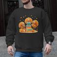 Turkey Read Books Reading Fall Thanksgiving Teacher Men Graphic Sweatshirt, trending gift