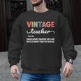 Vintage Teacher Knows More Than She Says Outfit Definition Men Graphic Sweatshirt, trending gift Vintage Teacher Knows More Than She Says Outfit Definition Men Graphic Sweatshirt, trending gift