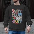 Why Fit In Doctor Teacher Cat In Hat Cool Autism Awareness Men Women Kids Men Graphic Sweatshirt, trending gift Why Fit In Doctor Teacher Cat In Hat Cool Autism Awareness Men Women Kids Men Graphic Sweatshirt, trending gift