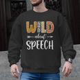 Wild About Speech SLP Leopard Teacher Back To School Kids Men Graphic Sweatshirt, trending gift Wild About Speech SLP Leopard Teacher Back To School Kids Men Graphic Sweatshirt, trending gift