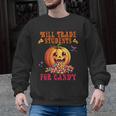 Will Trade Students For Candy Teacher Cute Halloween Pumpkin Men Graphic Sweatshirt, trending gift