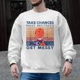 Take Chances Make Mistakes Get Messy Vintage Teacher Life Men Graphic Sweatshirt, trending gift