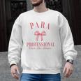 Coquette Bow Paraprofessional School Para Squad Teacher Aide Men Graphic Sweatshirt, trending gift Coquette Bow Paraprofessional School Para Squad Teacher Aide Men Graphic Sweatshirt, trending gift