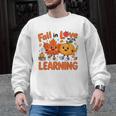 Fall In Love With Learning Thanksgiving Teacher Student Kids Men Graphic Sweatshirt, trending gift