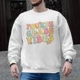 Fourth Grade Vibes Hello Team 4th Grade Teacher Kids Retro Men Graphic Sweatshirt, 4th Grade Teacher Gifts, trending gift