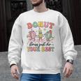 Groovy Donut Stress Just Do Your Best Testing Day Teachers Men Graphic Sweatshirt, trending gift