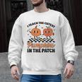 Groovy I Teach The Cutest Pumpkins In The Patch For Teacher Men Graphic Sweatshirt, Groovy Teacher Gifts, trending gift