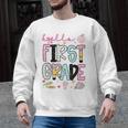 Hello First Grade Teacher Coquette Pencil Bow Back To School Men Graphic Sweatshirt, First Grade Teacher Gifts, trending gift