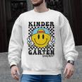 Kindergarten Teacher Hippie Smile Face Back School Men Graphic Sweatshirt, trending gift