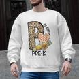 P Is For Pre K Teacher Leopard First Day Of School For Men Women Girls Kids Men Graphic Sweatshirt, trending gift P Is For Pre K Teacher Leopard First Day Of School For Men Women Girls Kids Men Graphic Sweatshirt, trending gift
