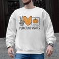 Peace Love Visuals Sped Teacher Pumpkin Skeleton Halloween Men Graphic Sweatshirt, trending gift Peace Love Visuals Sped Teacher Pumpkin Skeleton Halloween Men Graphic Sweatshirt, trending gift