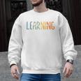 Vintage Play Is Learning Back To School Toddler Teacher Men Graphic Sweatshirt, trending gift