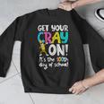 100th Day Of School Get Your Cray On Teacher Men Graphic Sweatshirt, funny design 100th Day Of School Get Your Cray On Teacher Men Graphic Sweatshirt, funny design