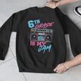6th Grade Is My Jam Vintage 80s Boombox Teacher Student Men Graphic Sweatshirt, funny design