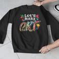 Lets Make Art Colerful Artists Painter Art Teacher Men Women Girls Kids Men Graphic Sweatshirt, funny design