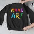 Make Art Painter Artist Teacher Artsy Men Women Kids Men Graphic Sweatshirt, funny design