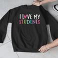 Back To School I Love My Students Teachers Women Boys Girls Men Graphic Sweatshirt, funny design
