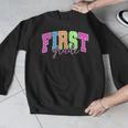 Back To School Neon Checkered First Grade Colorful Teacher Men Graphic Sweatshirt, First Grade Teacher Gifts, funny design Back To School Neon Checkered First Grade Colorful Teacher Men Graphic Sweatshirt, First Grade Teacher Gifts, funny design